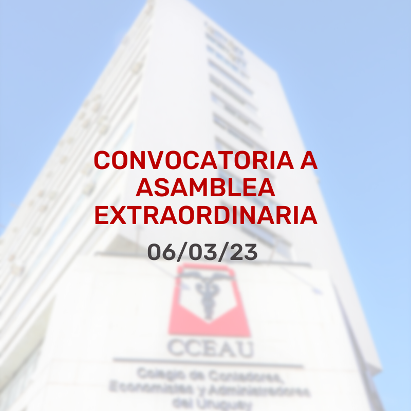 Convocatoria a Asamblea Extraordinaria – 06/03/23 – Datos de acceso