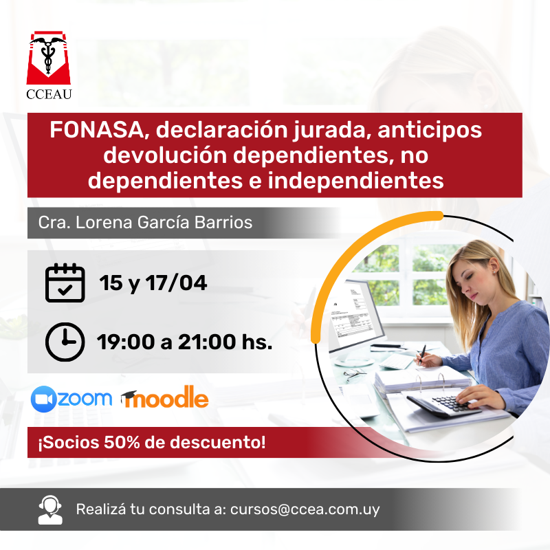 Curso: FONASA, Declaración Jurada, Anticipos devolución dependientes, no dependientes e independientes